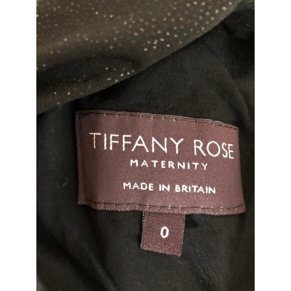 Tiffany Rose Bardot Maternity Dress Shimmer Bodice V-Neck Shift Night Sky 0 - Picture 6 of 8